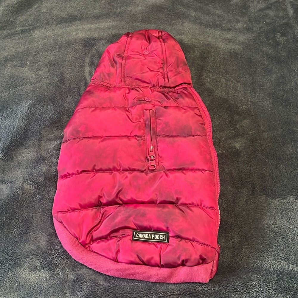 Canada Pooch pink prism puffer coat 14